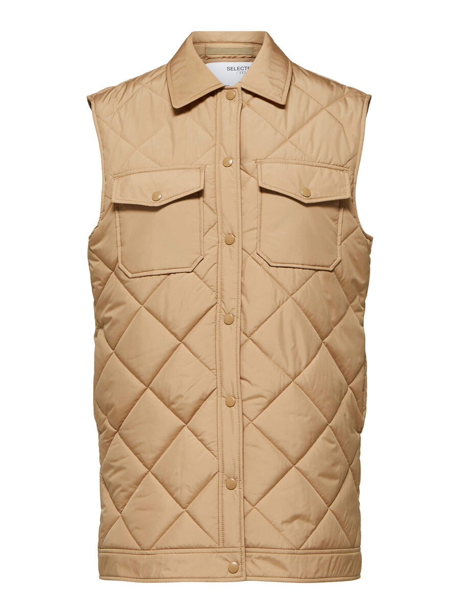 Selected QUILTED GILET, Tannin, highres - 16083163_Tannin_001.jpg