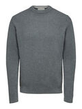 Selected RIBBED CREW NECK - JUMPER, Anthracite, highres - 16075213_Anthracite_791270_001.jpg