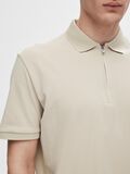 Selected MERCERISED INTERLOCK POLO SHIRT, Oatmeal, highres - 16079026_Oatmeal_006.jpg