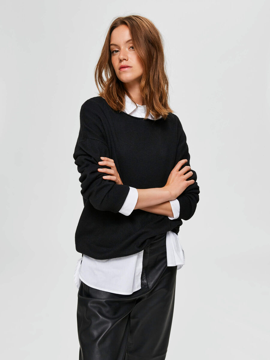 Selected KASJMIEREN SWEATER, Black, highres - 16073989_Black_003.jpg
