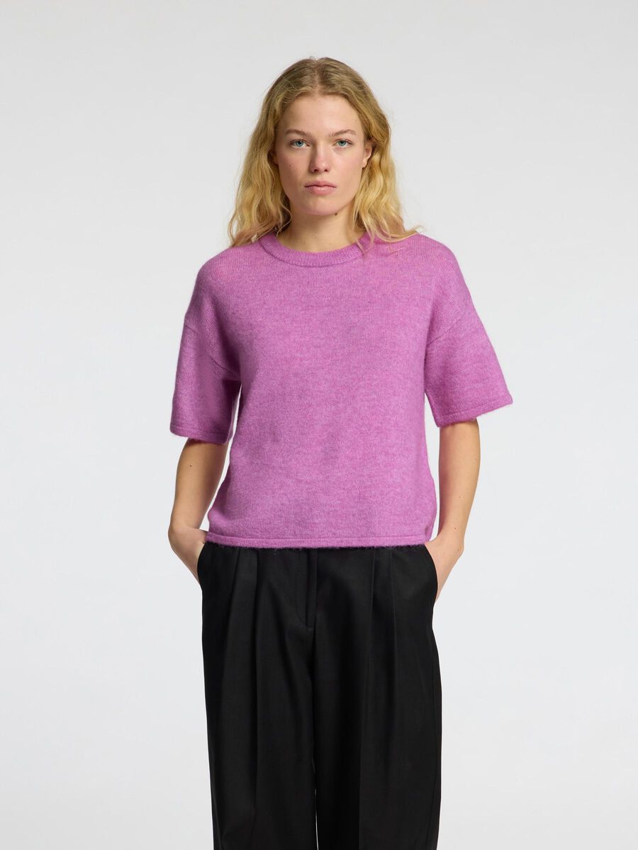 Selected SHORT-SLEEVED WOOL BLEND TOP, First Bloom, highres - 16093048_FirstBloom_1090347_003.jpg