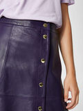 Selected COURTE - JUPE EN CUIR, Parachute Purple, highres - 16064977_ParachutePurple_006.jpg