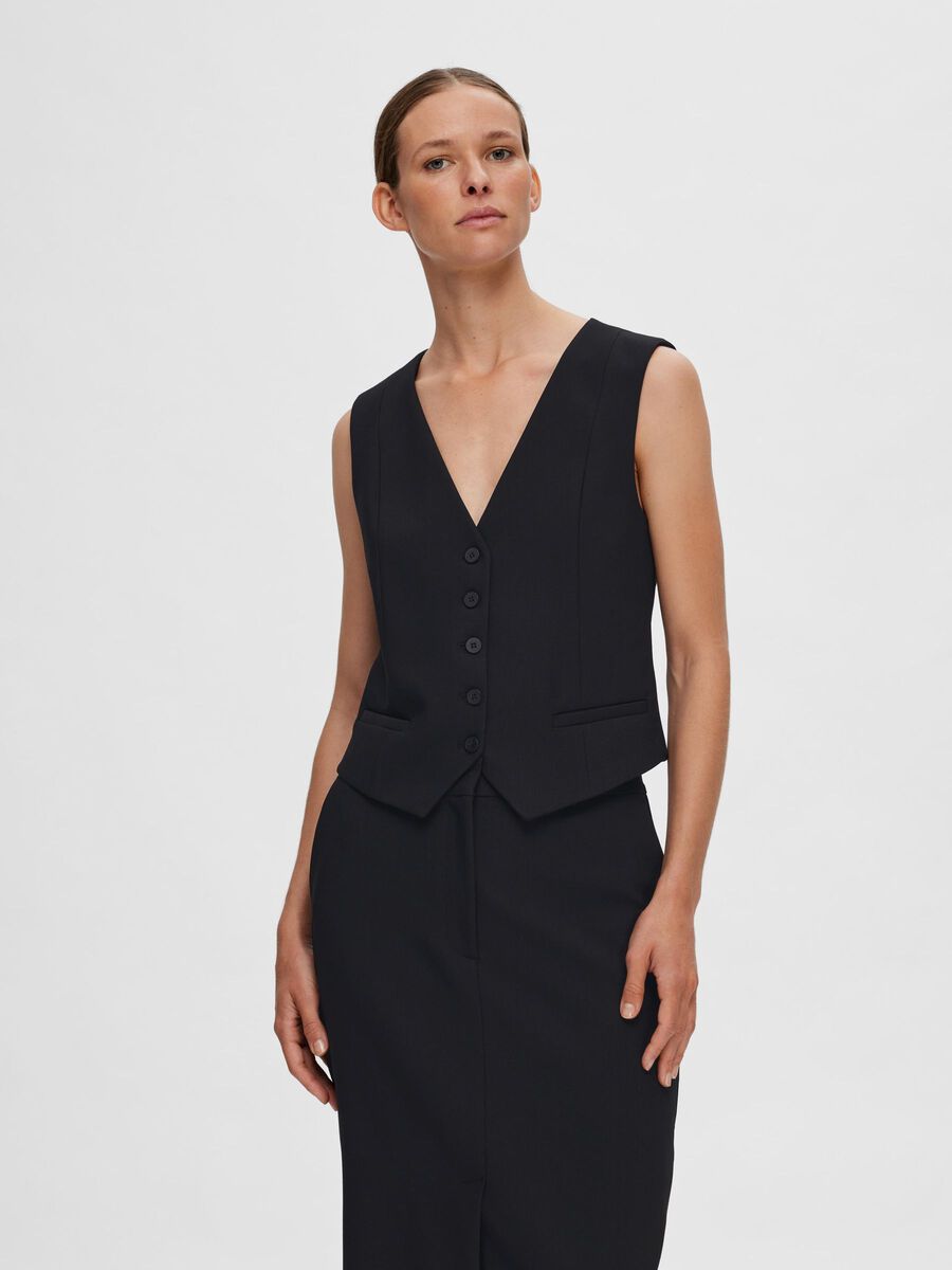 Selected TAILORED WAISTCOAT, Black, highres - 16093228_Black_003.jpg