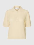 Selected BOMULD STRIKKET POLOSHIRT, Birch, highres - 16100103_Birch_001.jpg