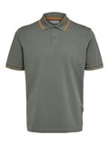 Selected SHORT SLEEVED POLO SHIRT, Agave Green, highres - 16087840_AgaveGreen_001.jpg