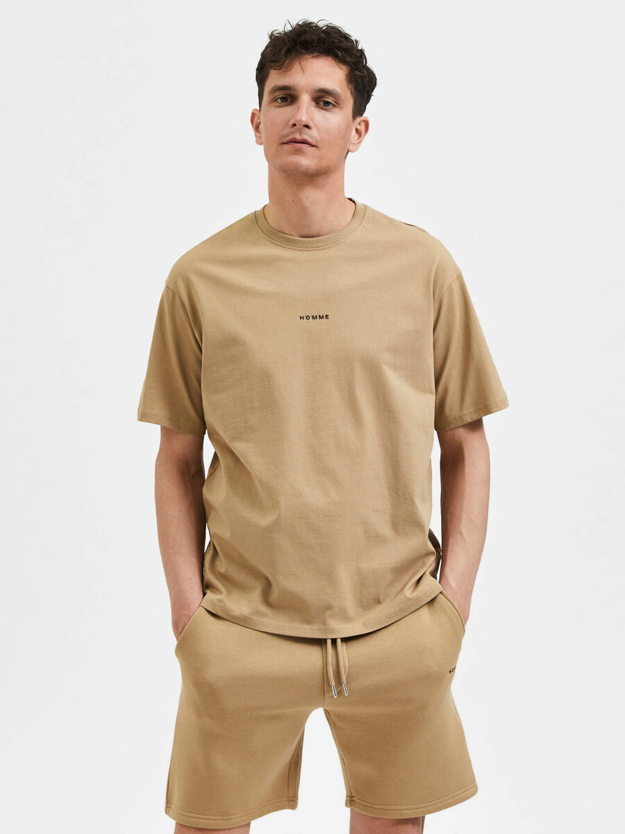 Selected KORTÆRMET T-SHIRT, Kelp, highres - 16085887_Kelp_003.jpg