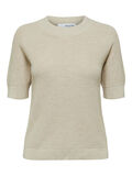 Selected SHORT SLEEVED KNITTED TOP, Birch, highres - 16082348_Birch_001.jpg