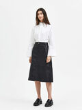 Selected A-LINE LEATHER SKIRT, Black, highres - 16086388_Black_005.jpg