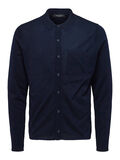 Selected POLO - KNITTED CARDIGAN, Maritime Blue, highres - 16071584_MaritimeBlue_001.jpg