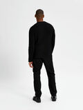 Selected RIBBED KNITTED PULLOVER, Black, highres - 16081164_Black_004.jpg