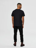 Selected COTON T-SHIRT, Black, highres - 16077365_Black_004.jpg