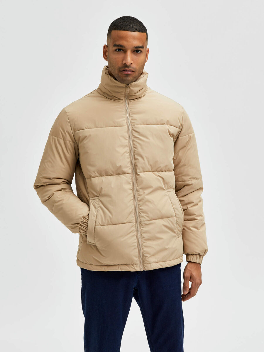 Selected HIGH NECK PUFFER JACKET, Crockery, highres - 16082321_Crockery_003.jpg