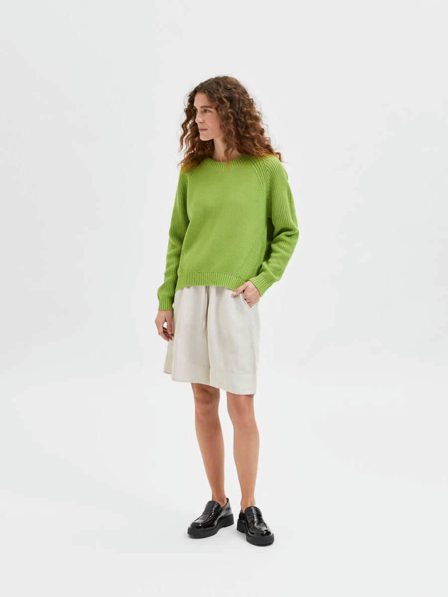 Selected RELAXED KNITTED PULLOVER, Greenery, highres - 16078281_Greenery_005.jpg