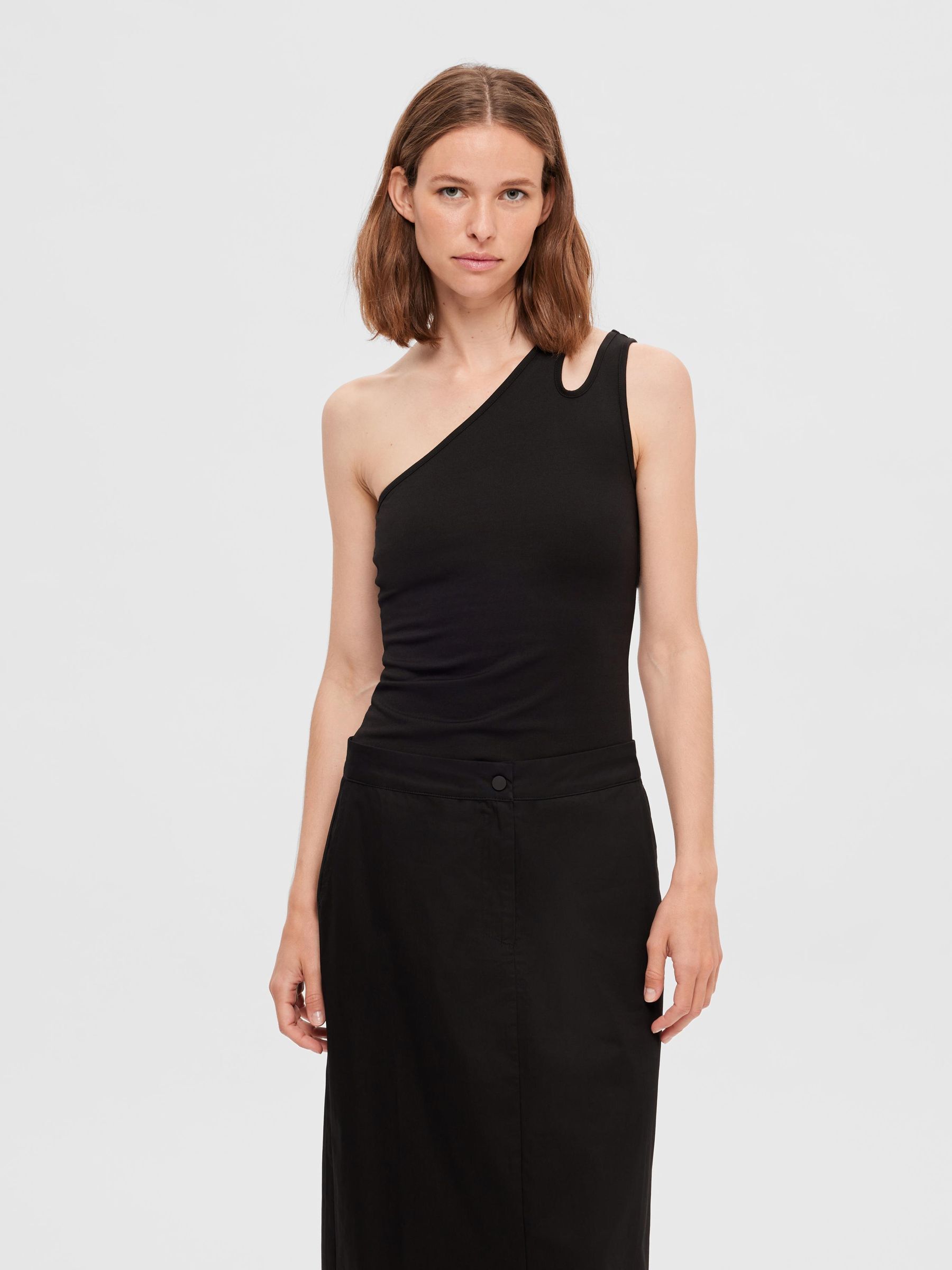Cold shoulder top zwart 2025