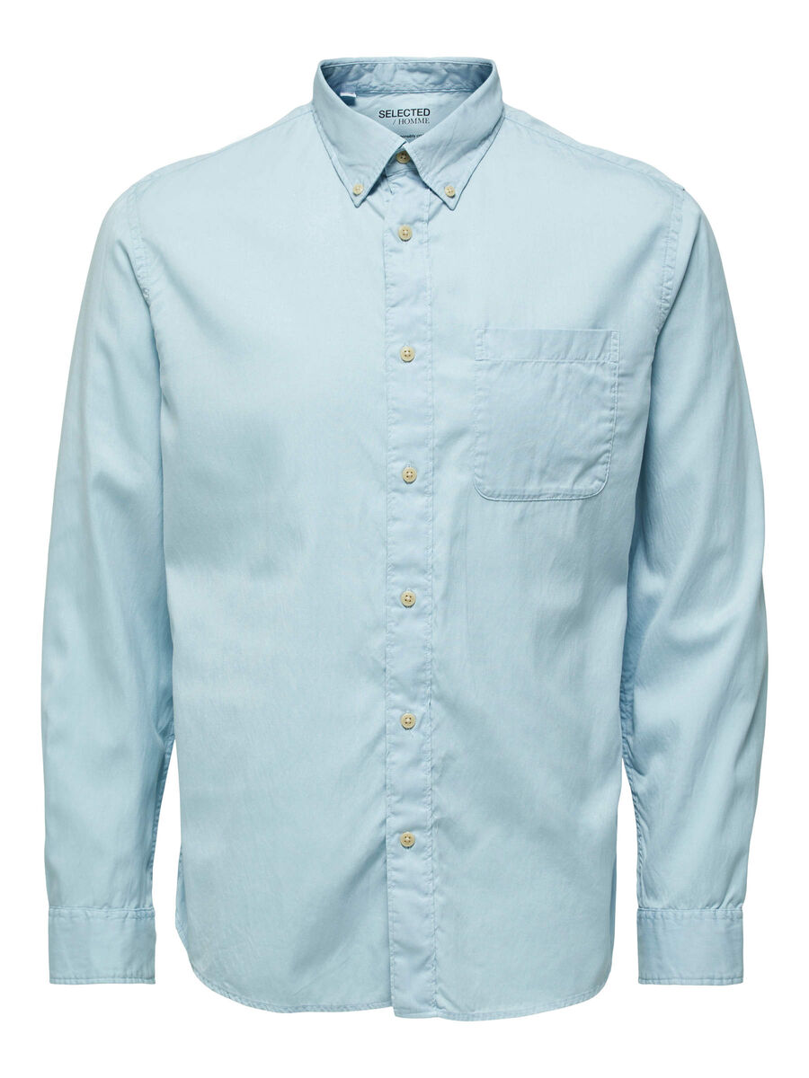 Selected SOFT TENCEL™ LYOCELL SHIRT, Celestial Blue, highres - 16077348_CelestialBlue_001.jpg