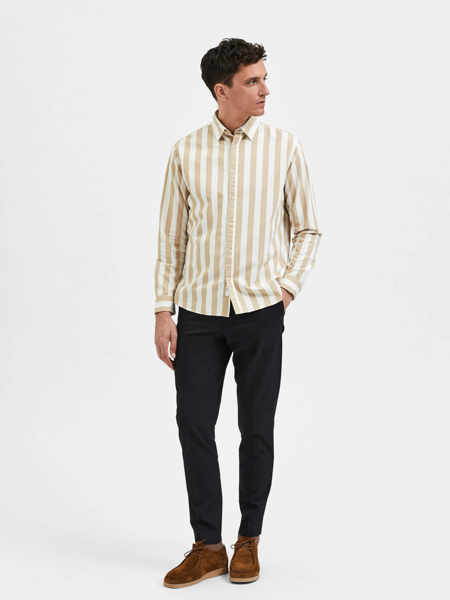 Mens striped shirt h&m clearance