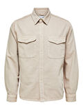 Selected LOOSE FIT OVERSHIRT, Fawn, highres - 16084042_Fawn_001.jpg