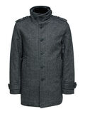 Selected FUNNEL NECK COAT, Dark Grey, highres - 16081429_DarkGrey_892190_001.jpg