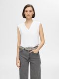 Selected SLEEVELESS V-NECK TOP, Bright White, highres - 16093856_BrightWhite_003.jpg