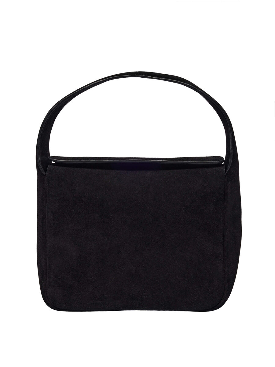 Selected SUEDE SHOULDER BAG, Black, highres - 16088043_Black_001.jpg