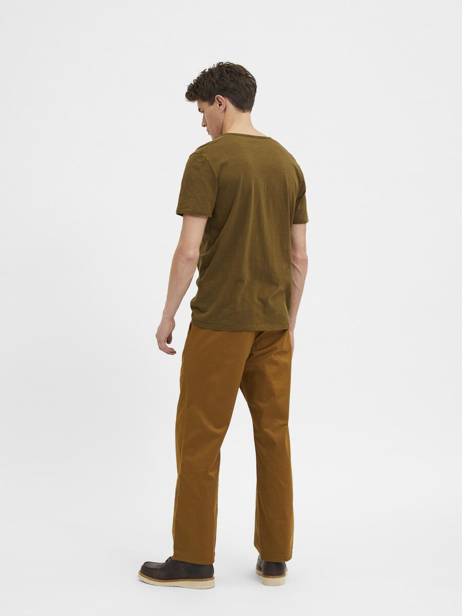 Selected RUNDHALSAUSSCHNITT T-SHIRT, Dark Olive, highres - 16071775_DarkOlive_004.jpg