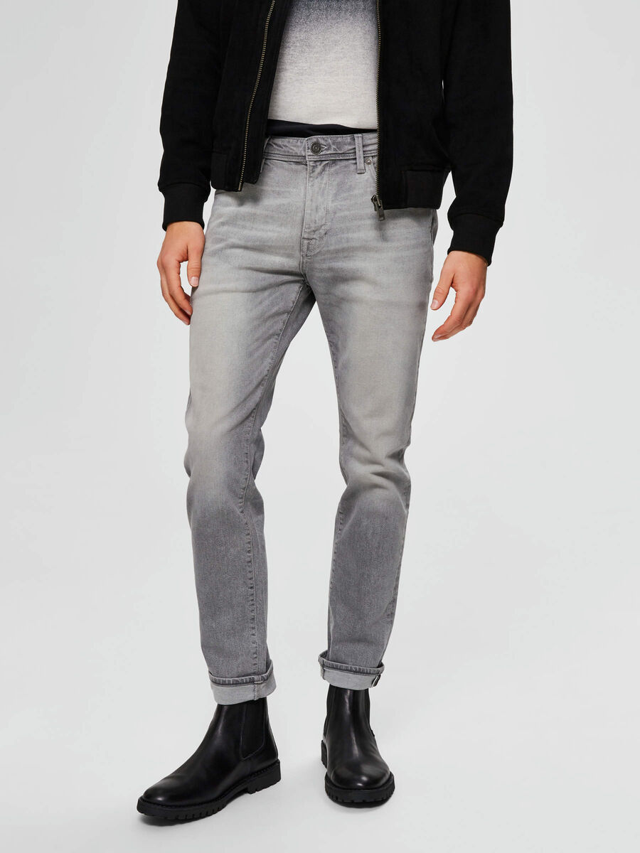 Selected 3021 - SLIM FIT-JEANS, Light Grey Denim, highres - 16072607_LightGreyDenim_003.jpg