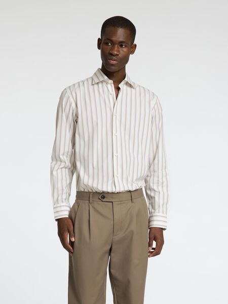 Selected A RAYAS CAMISA SLIM FIT, Bright White, highres - 16098306_BrightWhite_1200841_003.jpg