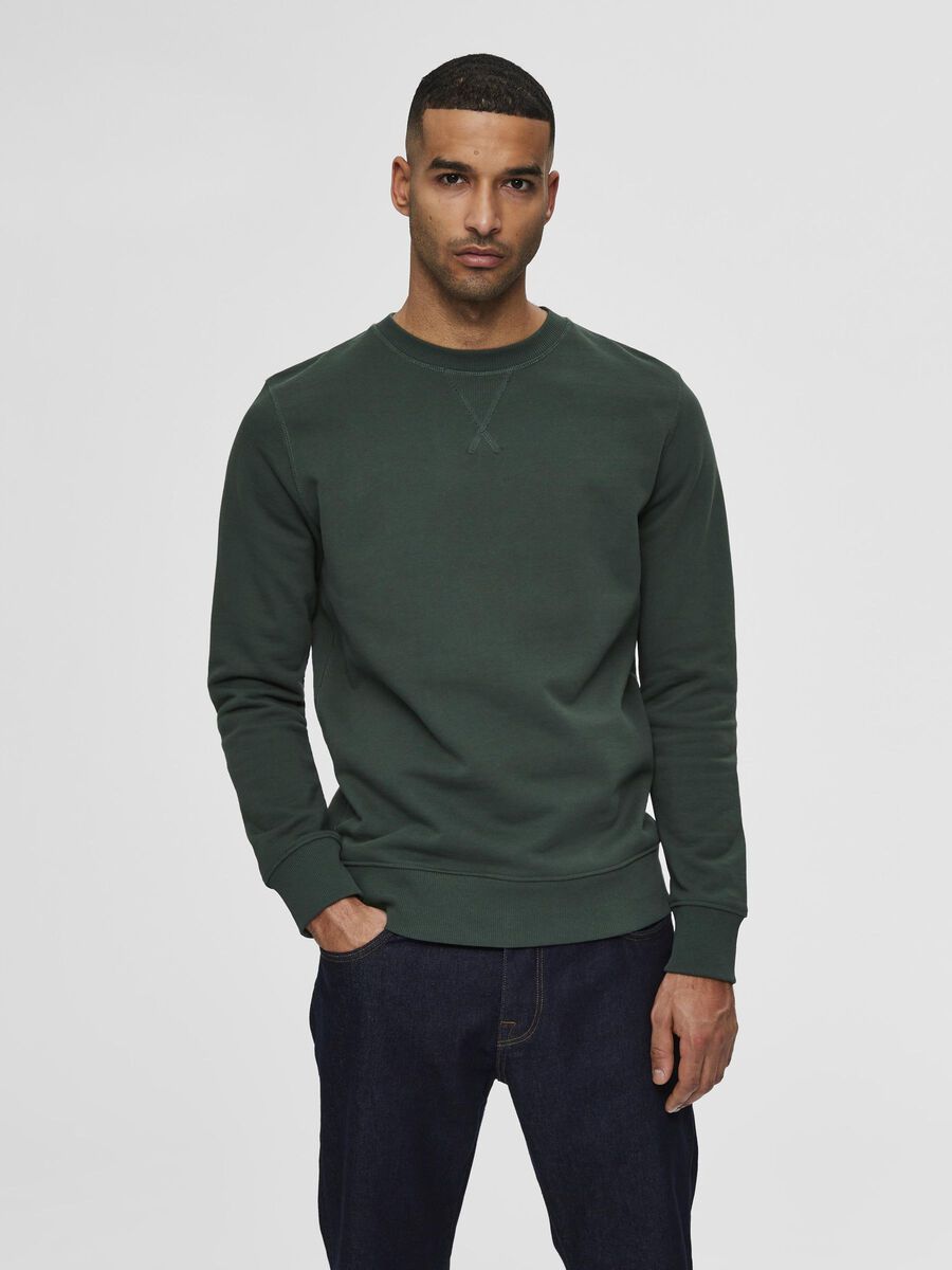 Selected REGULAR FIT BIOLOGISCH KATOEN 340G SWEATSHIRT, Sycamore, highres - 16077366_Sycamore_003.jpg