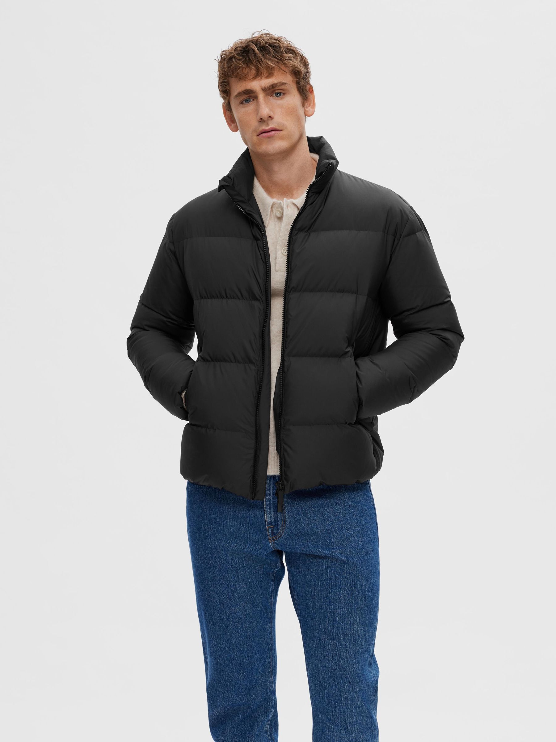 RE DOWN PUFFER JACKET Black SELECTED HOMME