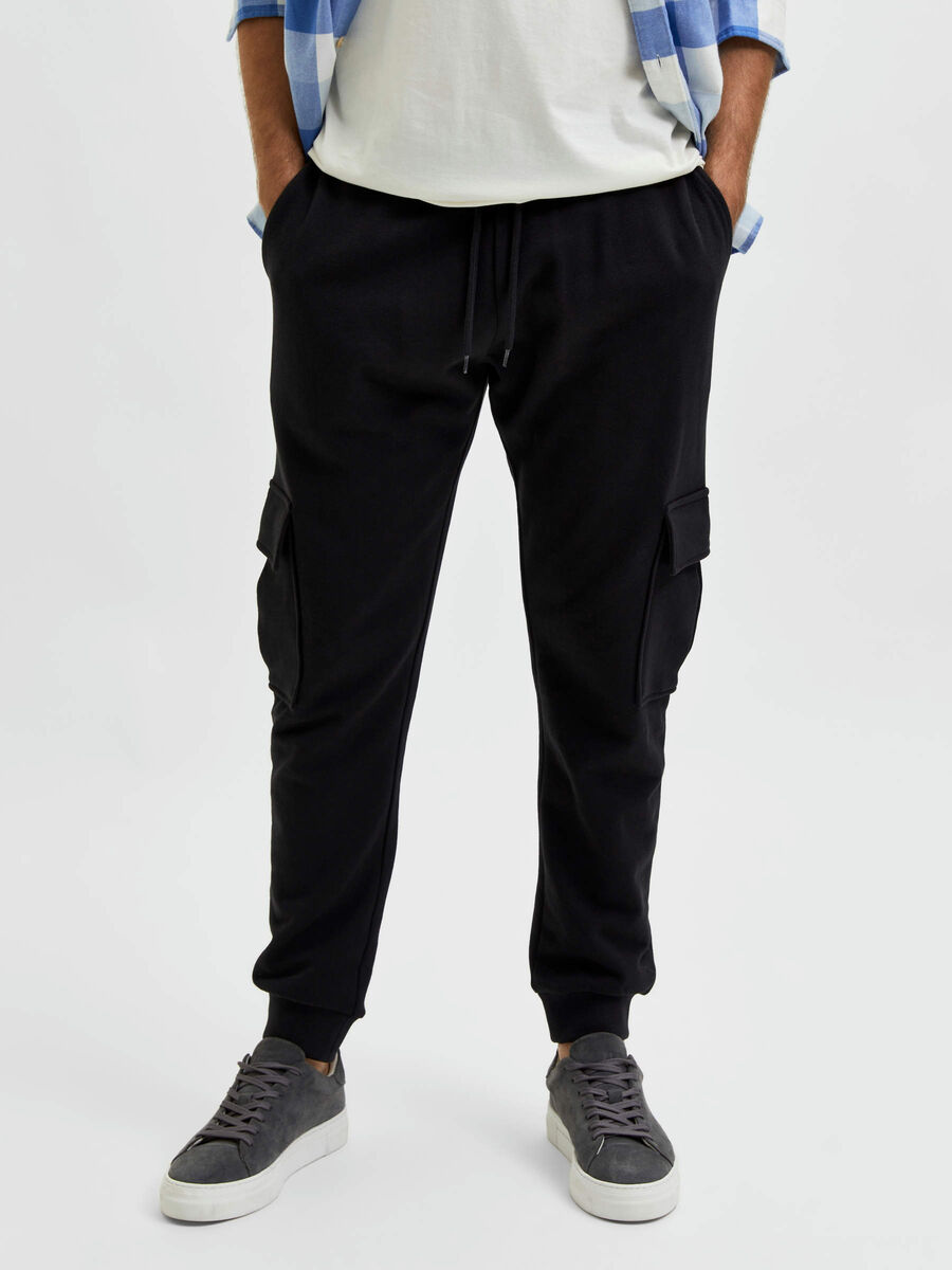 Selected STRIKKET CARGOPANTS, Black, highres - 16082832_Black_003.jpg