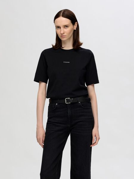 Selected SHORT SLEEVED COTTON T-SHIRT, Black, highres - 16096815_Black_1165690_003.jpg