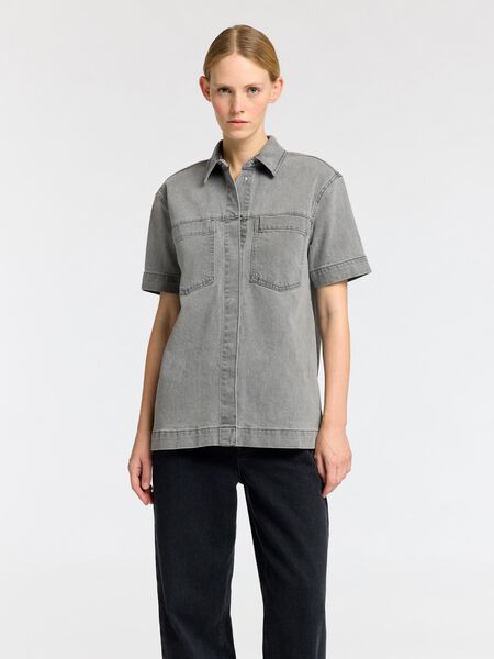 Selected ÖVERDIMENSIONERAD JEANSSKJORTA, Grey Denim, highres - 16098280_GreyDenim_003.jpg