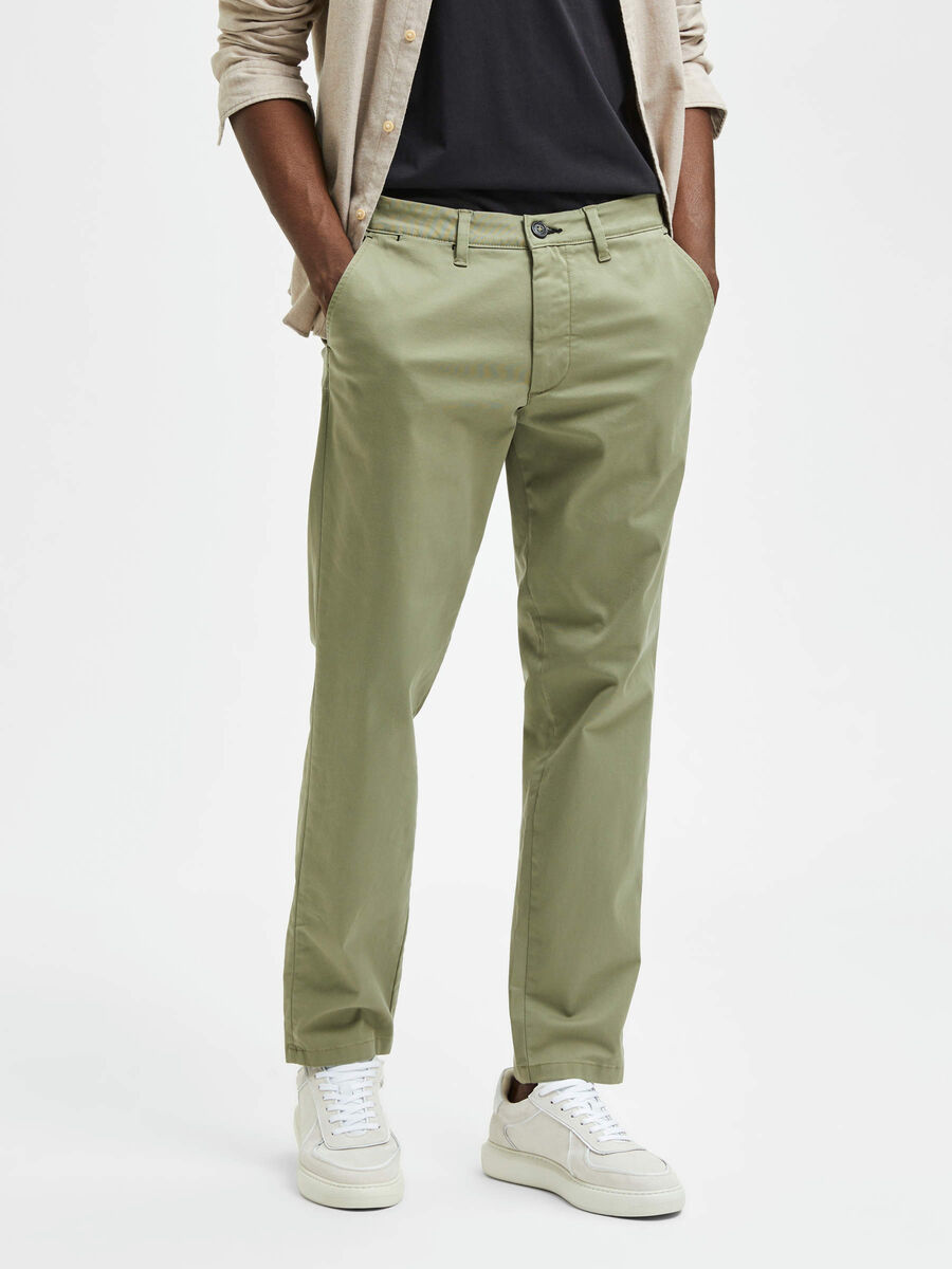 Selected SLIM FIT FLEX - CHINOS, Deep Lichen Green, highres - 16074054_DeepLichenGreen_003.jpg