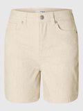 Selected HIGH WAISTED DENIM SHORTS, Egret, highres - 16097716_Egret_1189855_001.jpg