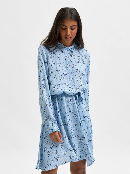 Selected PRINTED SHIRT DRESS, Blue Bell, highres - 16083878_BlueBell_917218_003.jpg