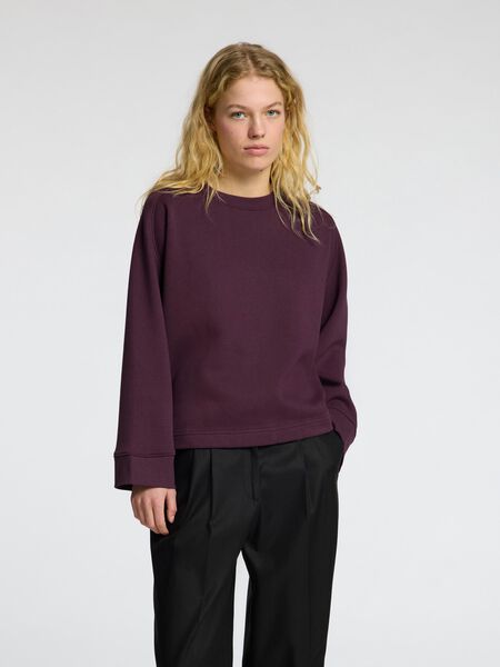 Selected BOXY PASSFORM SWEATSHIRT, Plum Perfect, highres - 16099321_PlumPerfect_003.jpg