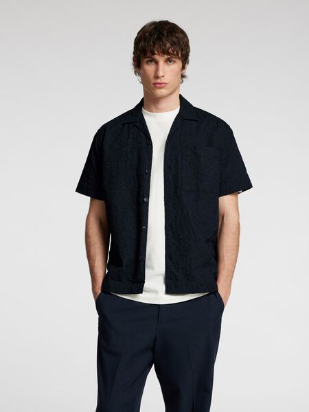 Selected 100% COTTON SHORT SLEEVED SHIRT, Sky Captain, highres - 16096907_SkyCaptain_003.jpg