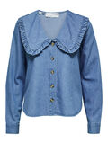 Selected STATEMENT KRAAG SPIJKERBLOUSE, Medium Blue Denim, highres - 16082932_MediumBlueDenim_001.jpg