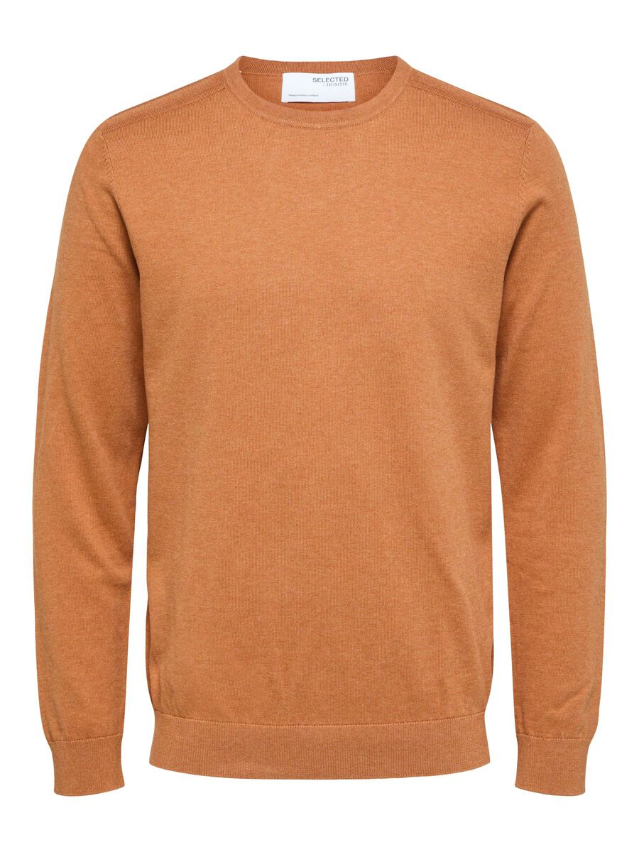 Selected PIMA COTTON - JUMPER, Bombay Brown, highres - 16074682_BombayBrown_778122_001.jpg