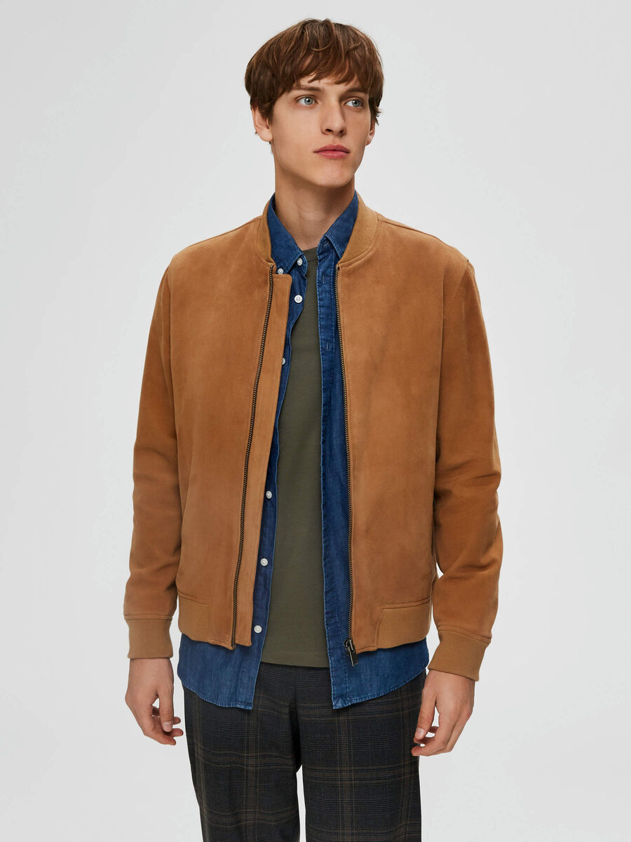 Selected SUEDE - LEATHER JACKET, Dijon, highres - 16065843_Dijon_003.jpg