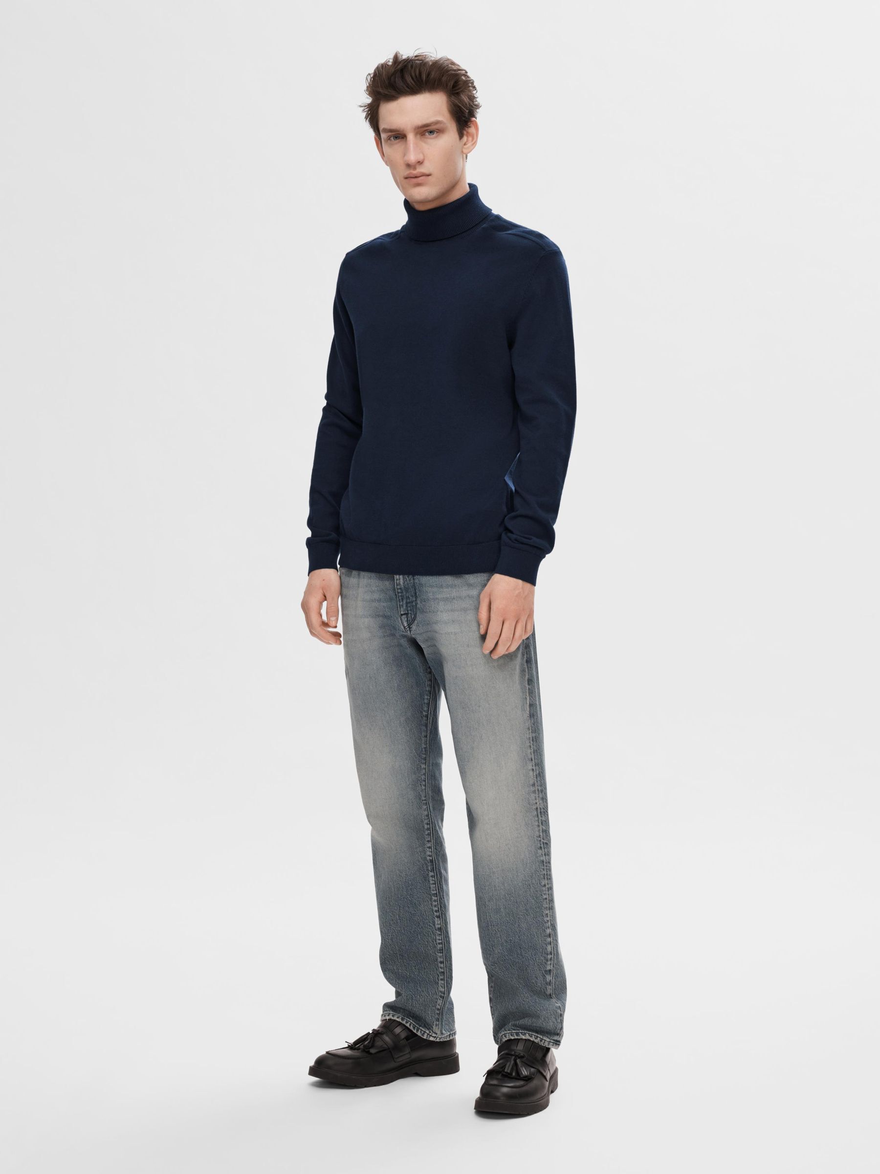 LONG SLEEVED TURTLENECK Blue SELECTED HOMME
