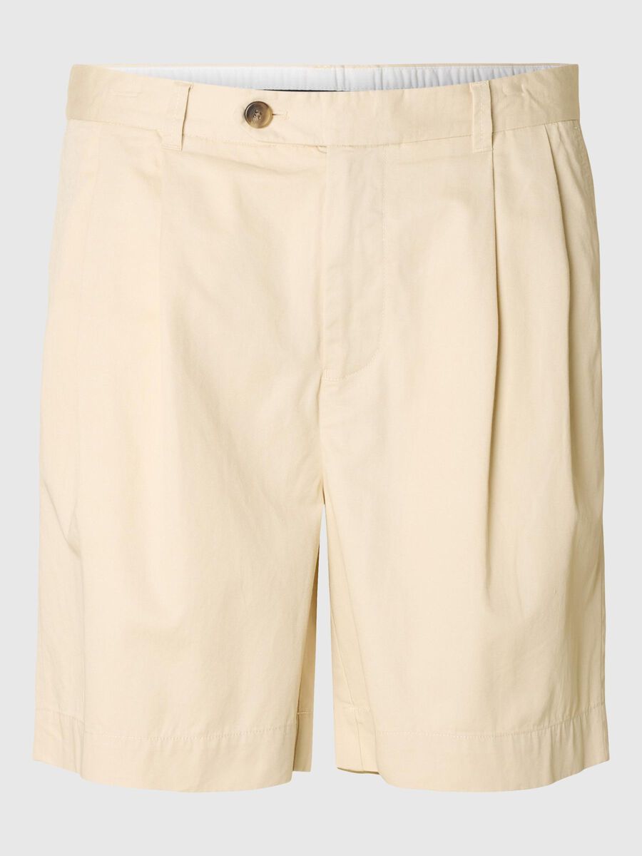 Selected PLISSÉE SHORT CHINO, Fog, highres - 16096749_Fog_001.jpg