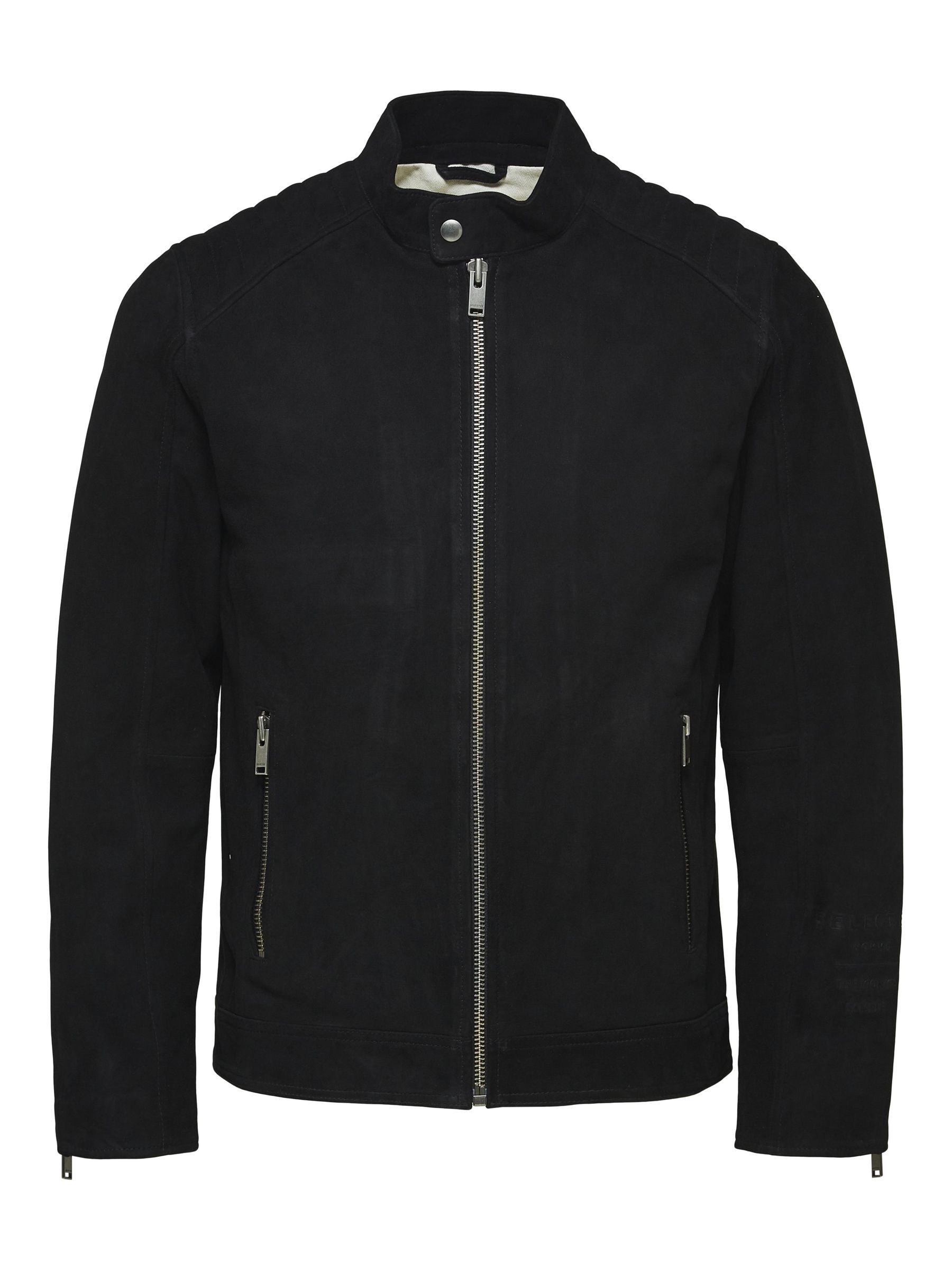 Selected homme leather racer jacket hot sale