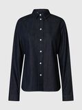 Selected AJUSTÉE À MANCHES LONGUES CHEMISE EN JEAN, Dark Blue Denim, highres - 16098927_DarkBlueDenim_001.jpg