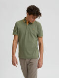 Selected SHORT SLEEVED POLO SHIRT, Olivine, highres - 16085911_Olivine_956245_003.jpg