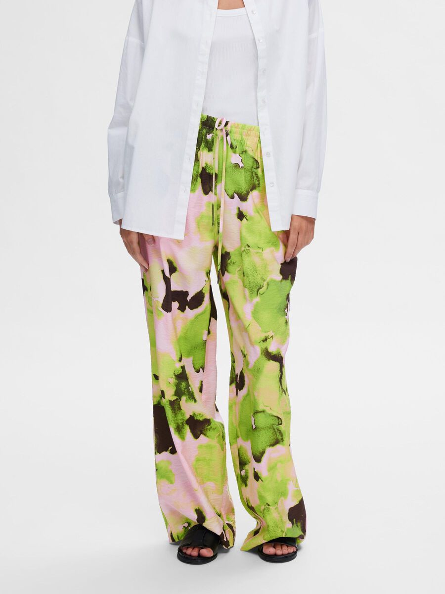 Selected PANTALONI GAMBA AMPIA, Lime Green, highres - 16094283_LimeGreen_1113367_003.jpg