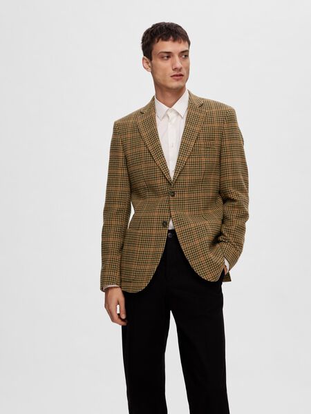 Selected CHECKED SINGLE-BREASTED BLAZER, Brownie, highres - 16092021_Brownie_1068589_003.jpg
