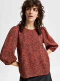 Selected PLEATED VOLUMINOUS SLEEVES TOP, Chili Oil, highres - 16081202_ChiliOil_881697_008.jpg