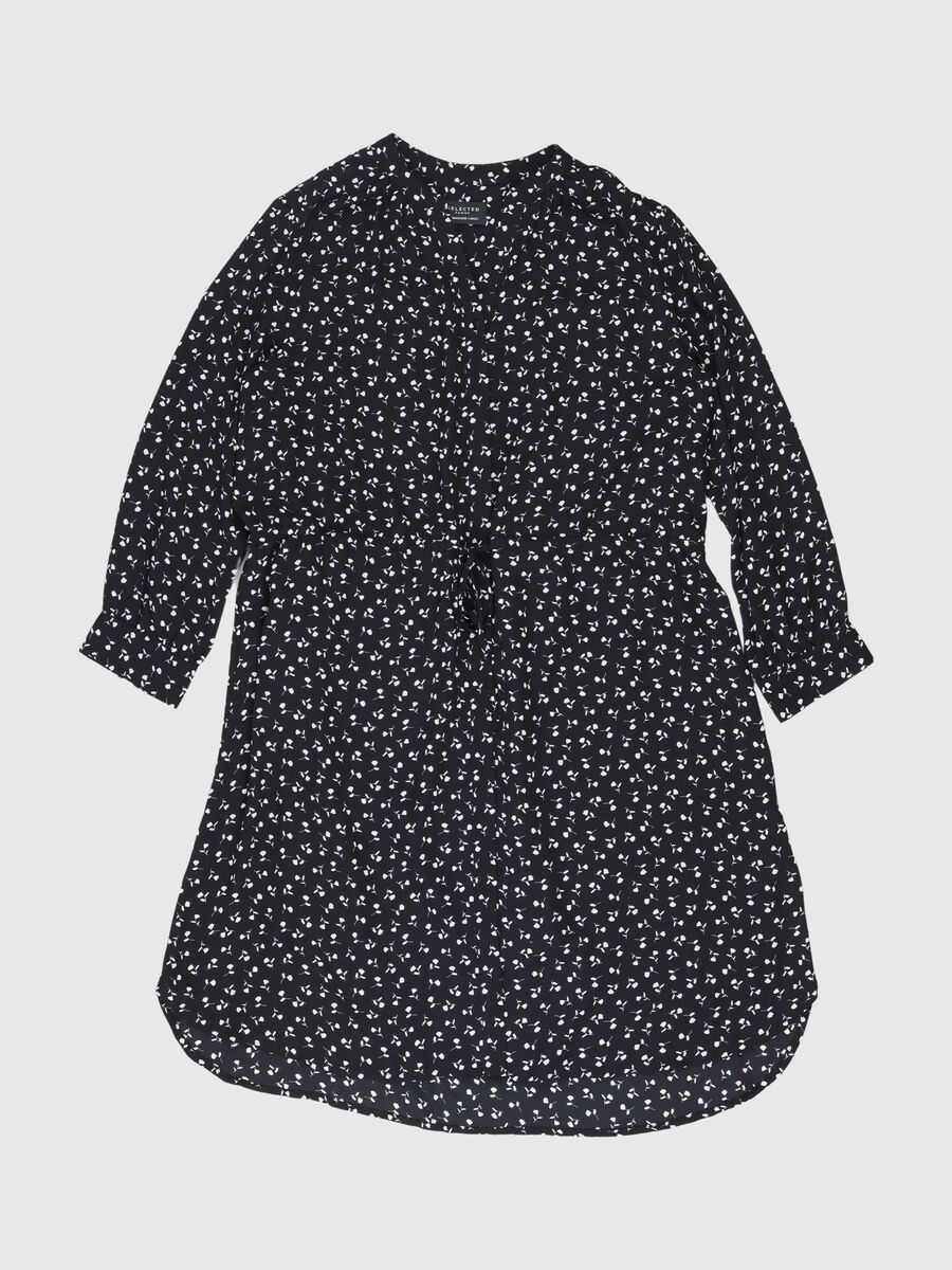 Selected PRINTED MINI DRESS, Black, highres - 80000193_Black_772195_001.jpg