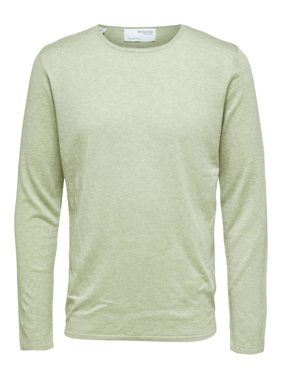 Selected LONG-SLEEVED PULLOVER, Desert Sage, highres - 16079774_DesertSage_853600_001.jpg